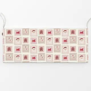Bankauflage X-Mas Briefmarken Doodle Beige Muster