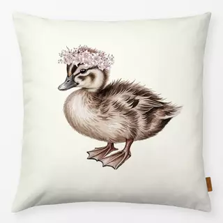 Kissen Ente Küken Baby Blumenkranz