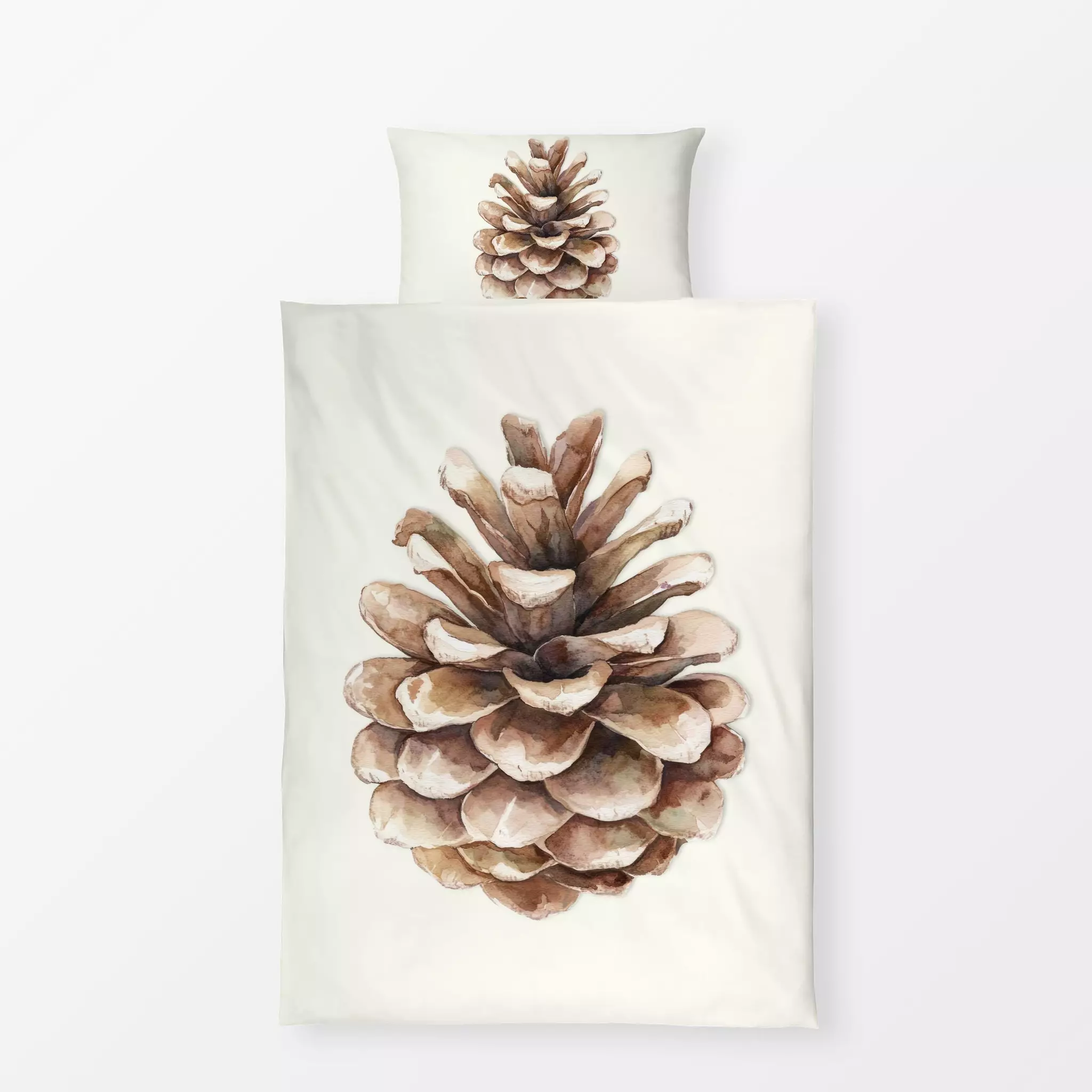 Bettwäsche Cozy XMas Tannenzapfen - Weihnachten, Winter - von „Monika Strigel"; Natur, Hygge, Cozy, Tannenzapfen, Weihnachte...