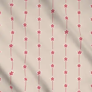 Meterware Beige Rot Pink