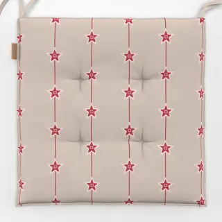 Sitzkissen Beige Rot Pink