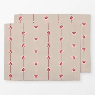 Tischset Beige Rot Pink