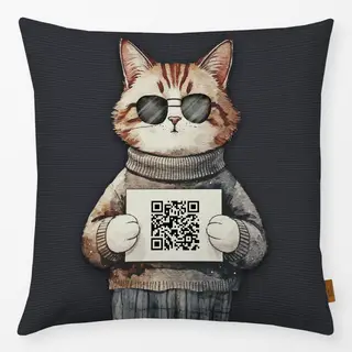 Kissen Scan the Code - Rickrolling