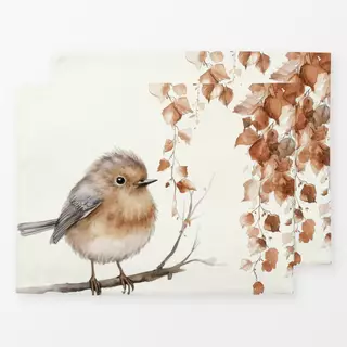 Tischset Cottage Herbst Rotkehlchen