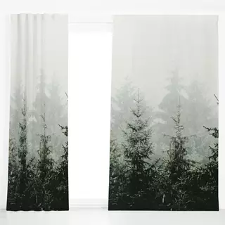 Dekovorhang Bergwald am Morgen