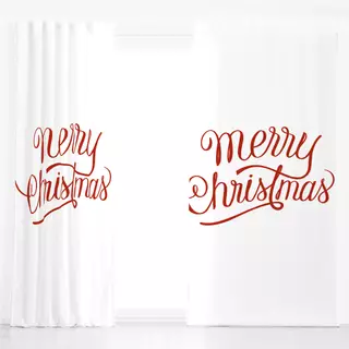 Dekovorhang Vintage Holidays Merry Red