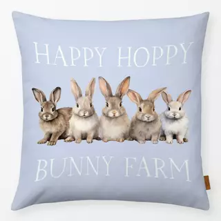 Kissen Happy Hoppy Bunny Farm Cottage