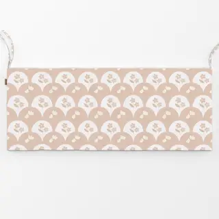 Bankauflage Kleine Blumen Beige Muschel Muster