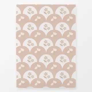 Geschirrtücher Kleine Blumen Beige Muschel Muster
