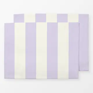 Tischset Streifen Lila Flieder Creme