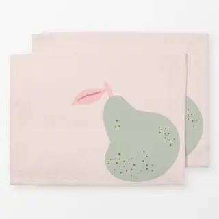 Tischset Birne Rosa Pastel
