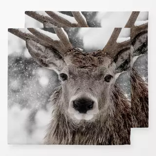 Servietten Hirsch im Schnee