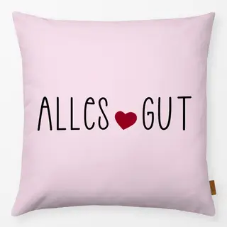 Kissen Alles Gut Herz Rosa