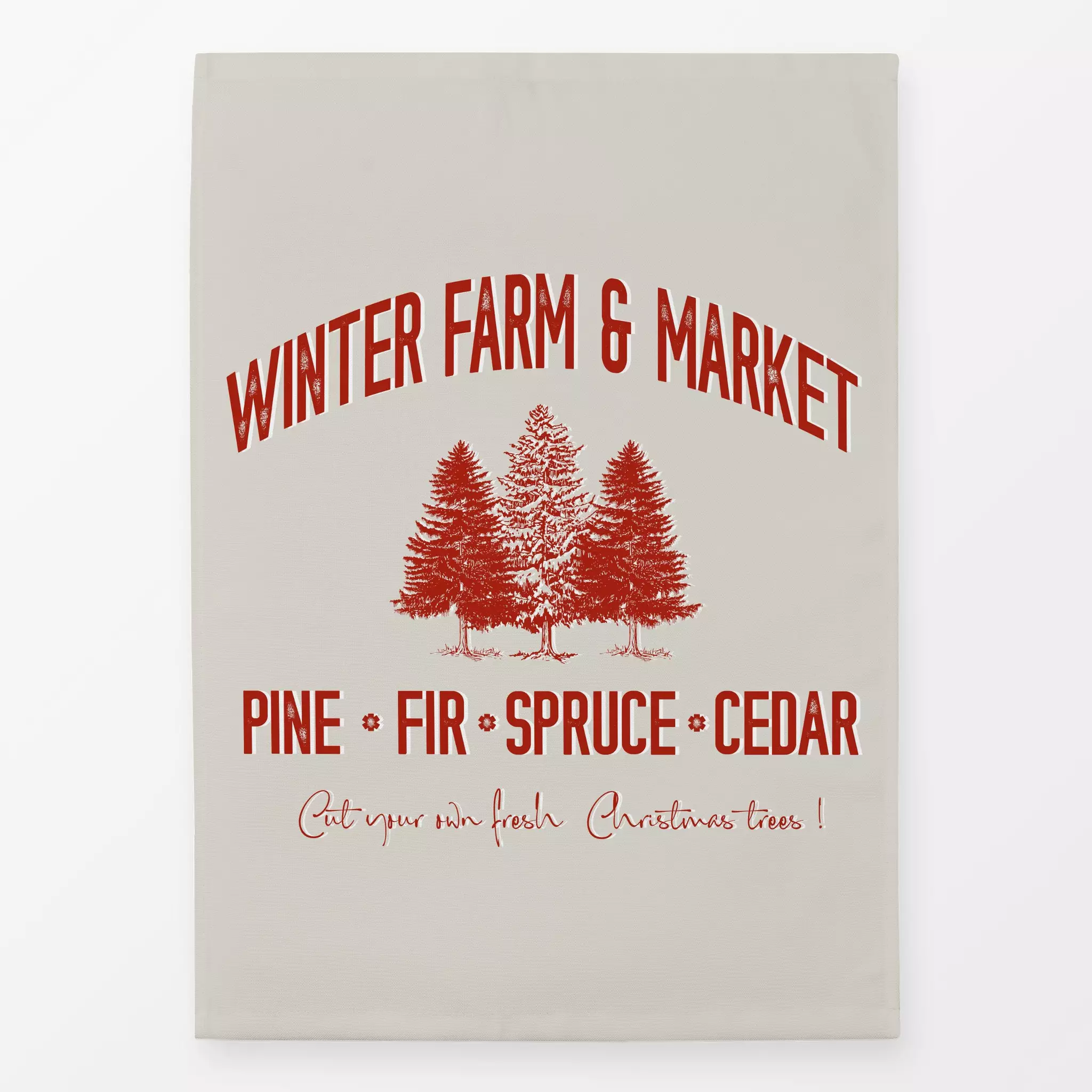 Geschirrtücher Vintage Holidays Winter RB - Sprüche & Schriftzüge, Weihnachten, Retro & Vintage - von „Monika Strigel"; Retr...