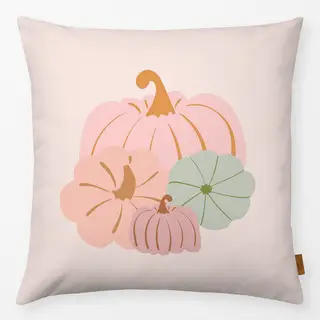 Kissen Kürbisse Herbst Pastel Rosa