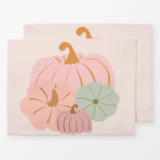 Tischset Kürbisse Herbst Pastel Rosa