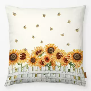 Kissen Sonnenblumen und Bienen