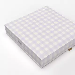 Bodenkissen Vichy Karo Lila Creme