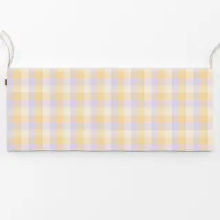 Bankauflage Lila Gelb Karo Gingham Pastel