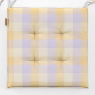 Sitzkissen Lila Gelb Karo Gingham Pastel