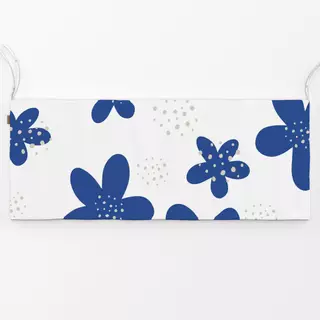 Bankauflage Midsommar Blau Blüten