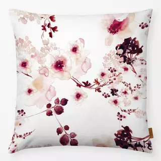 Kissen Romantische Blumen Burgundy