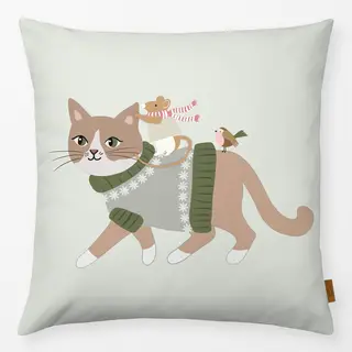 Kissen Katze und Maus Herbst