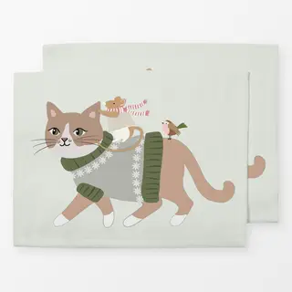 Tischset Katze und Maus Herbst