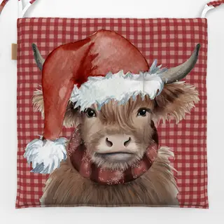 Sitzkissen Zottelige Kuhe  Santa Claus