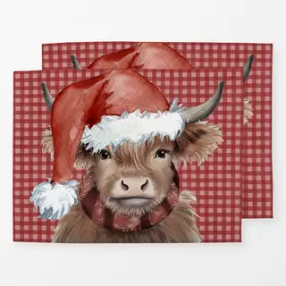 Tischset Zottelige Kuhe  Santa Claus