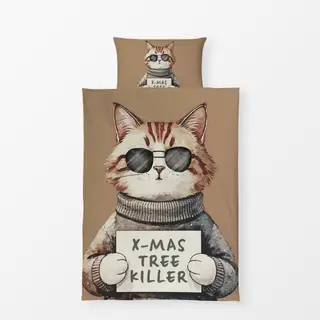 Bettwäsche Christmas Tree Killer Cat