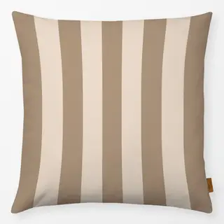 Kissen Beige Braun Herbst Streifen