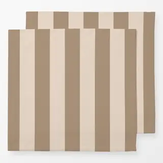 Servietten Beige Braun Herbst Streifen