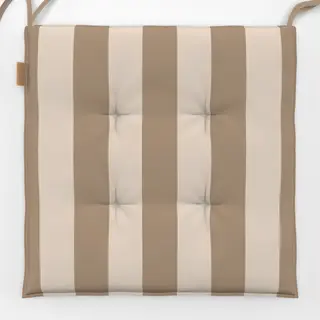 Sitzkissen Beige Braun Herbst Streifen