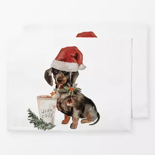 Tischset Cottage Christmas Dackel Hund