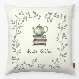 Kissen Bücher & Tee Book Tea