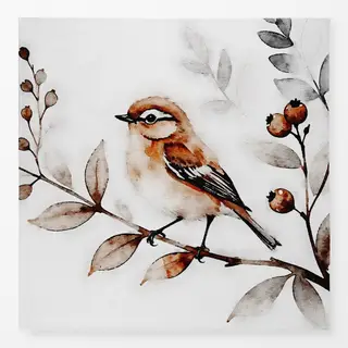 Tischdecke Spatz mit Beeren