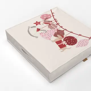 Bodenkissen Rosa Rot Weihnachtsschmuck mit Dackel