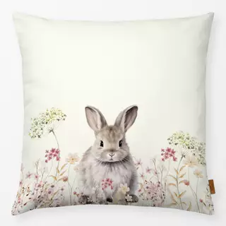 Kissen Hase in Blumen Wiese Cottage