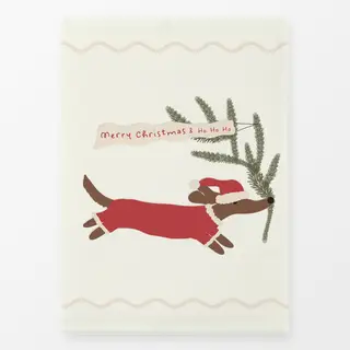 Geschirrtücher Dackel Merry Christmas Spruch
