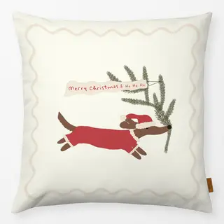 Kissen Dackel Merry Christmas Spruch