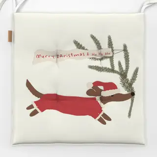 Sitzkissen Dackel Merry Christmas Spruch