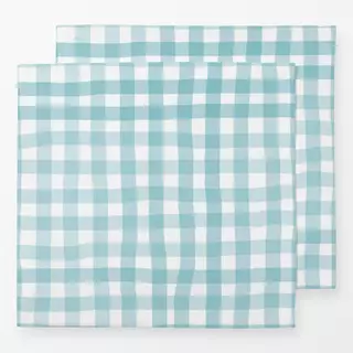 Servietten Cottage Summer Karo Blau