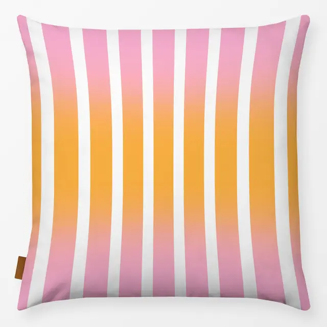 Kissen Streifen Pink Orange Sommer von Monika Strigel