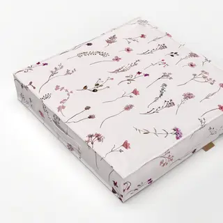 Bodenkissen Wildblumen Rosa Muster