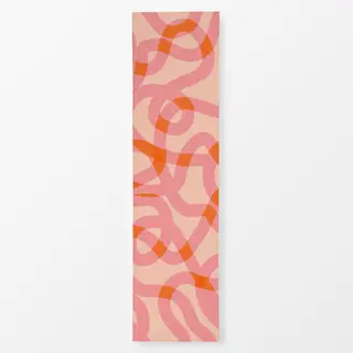 Tischläufer Pink Orange Wellen Linien