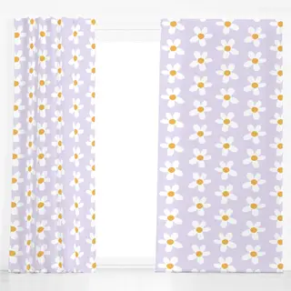 Dekovorhang Daisy Margeriten Blume Lila