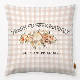 Kissen Vichy Karo Blumenmarkt