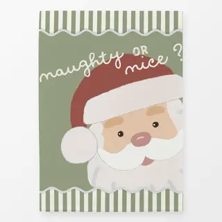 Geschirrtücher Naughty or Nice Santa Nikolaus Weihnachtsmann