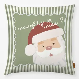 Kissen Naughty or Nice Santa Nikolaus Weihnachtsmann